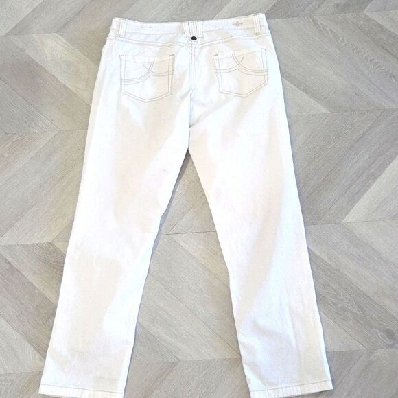 Patsy AMO Emilia 61 White Denim Jeans, Size33/32 - Picture 5 of 8